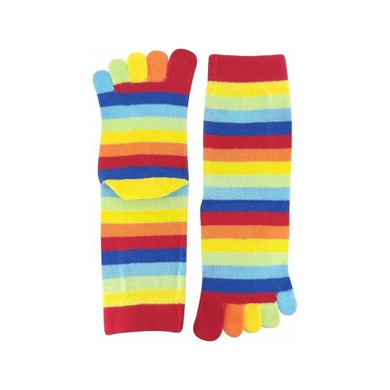 PRSTAN barevné prstové ponožky Boma - vzor 10 meruňková 36-41