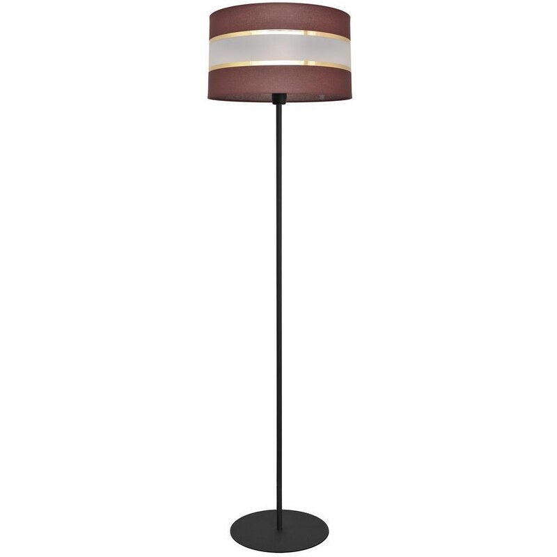 Helam Stojací lampa HELEN 1xE27/60W/230V hnědá/černá/zlatá HE1249