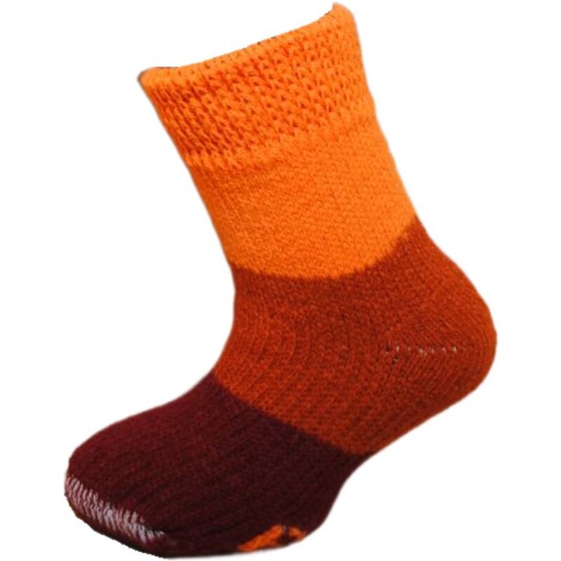 SPACÍ KIDS dětské thermo ponožky Boma - PRUHY oranžová 30-34