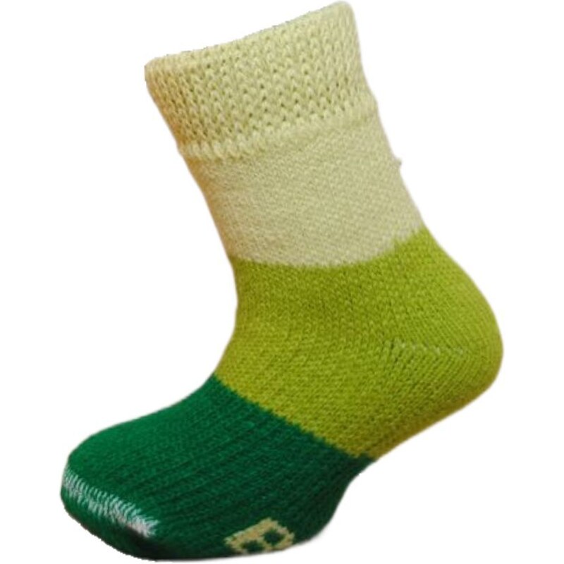 SPACÍ KIDS dětské thermo ponožky Boma - PRUHY zelená 30-34