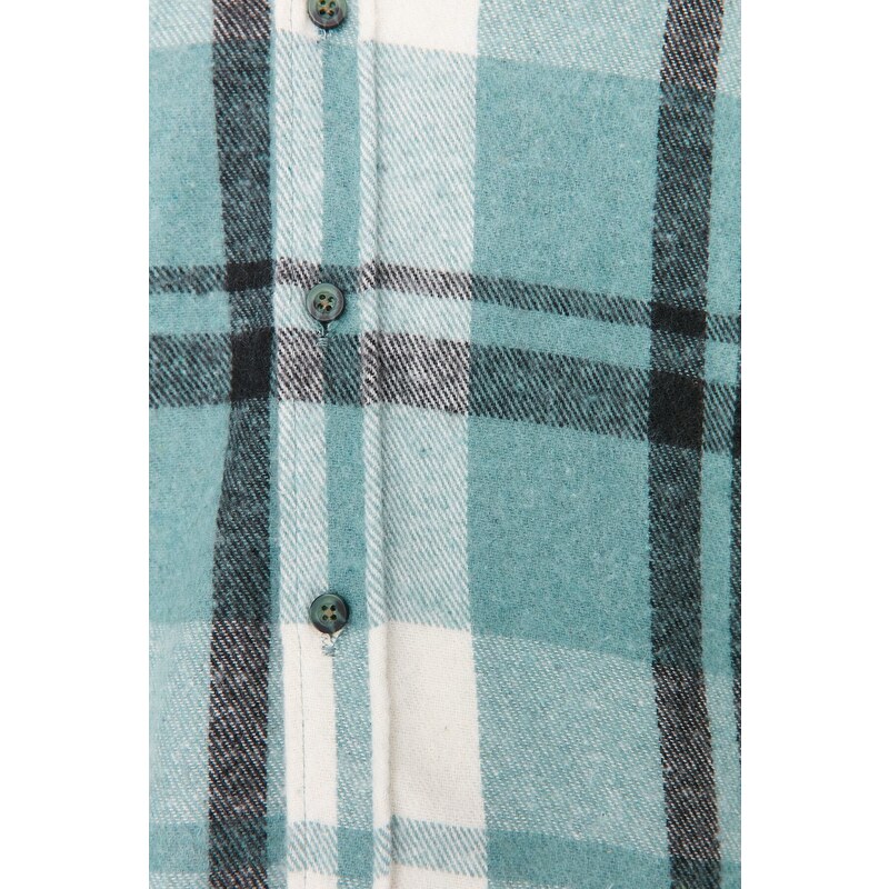 Trendyol Mint Regular Fit Plaid Shirt