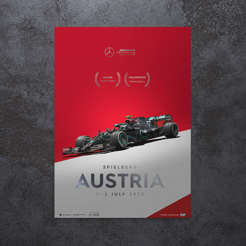 Automobilist Posters | Mercedes-AMG Petronas F1 Team - Valtteri Bottas - Austria - 2020 | Collector's Edition