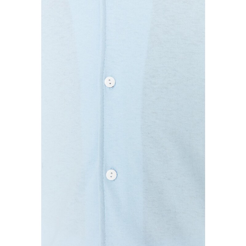 Trendyol Blue Men's Regular Fit Knitted Pajamas Set, Family Combine