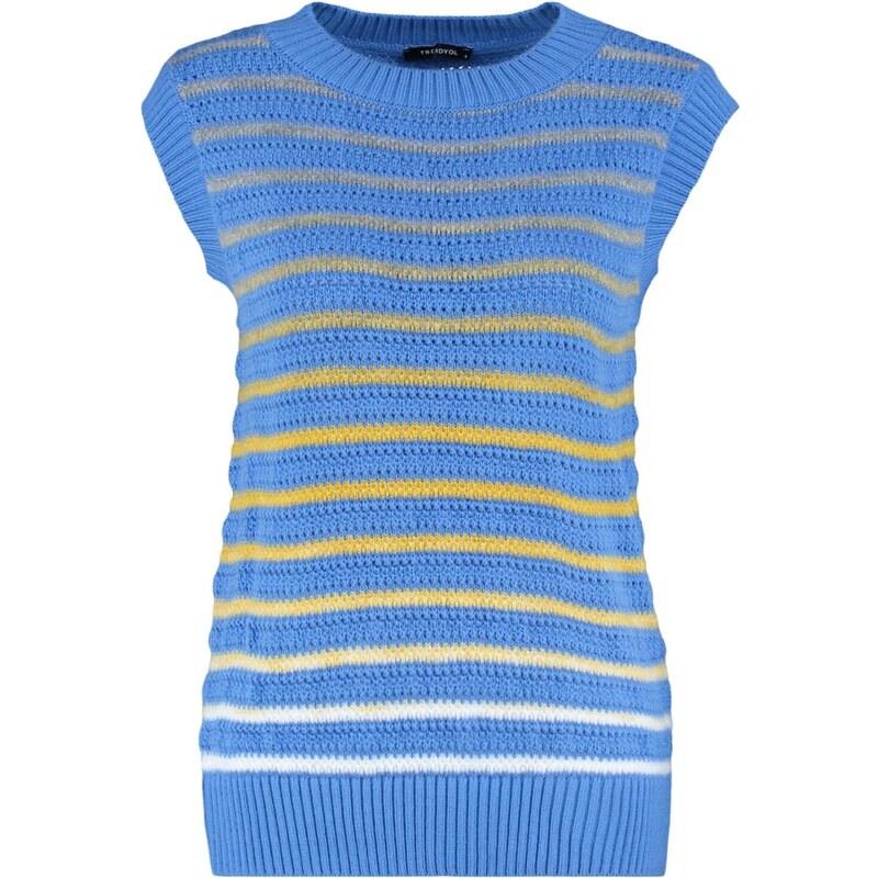 Trendyol Blue Color Block Knitwear Sweater