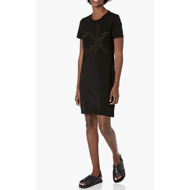 Dámské letní šaty s logem Calvin Klein - černé