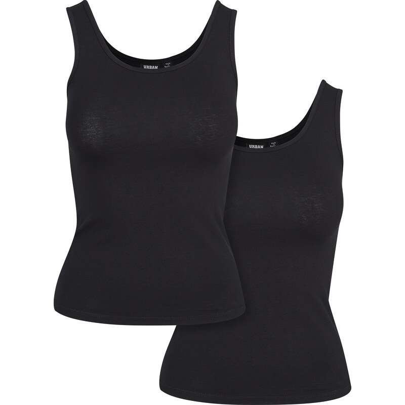 UC Ladies Dámský 2-balení Basic Stretch Top černý