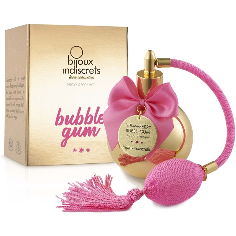 Tělová mlha Bijoux Indiscrets Strawberry Bubblegum, 100 ml