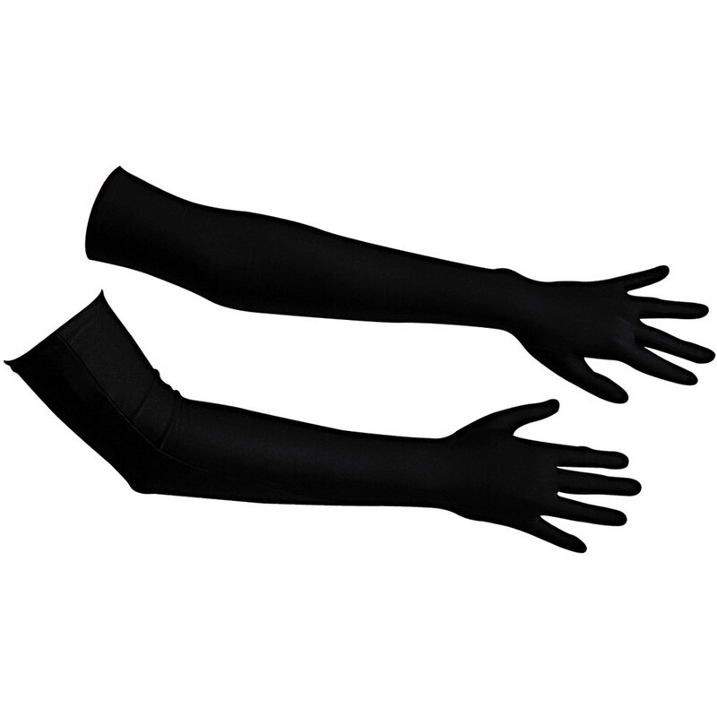 Dlouhé saténové rukavice Cottelli, černé