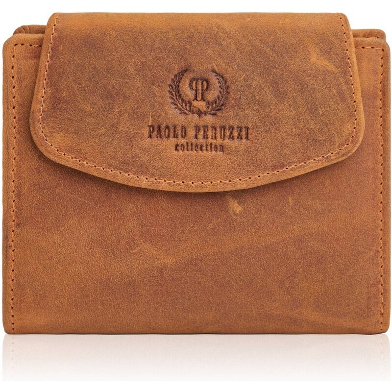 Dámská kožená peněženka Paolo Peruzzi T-12 hnědá