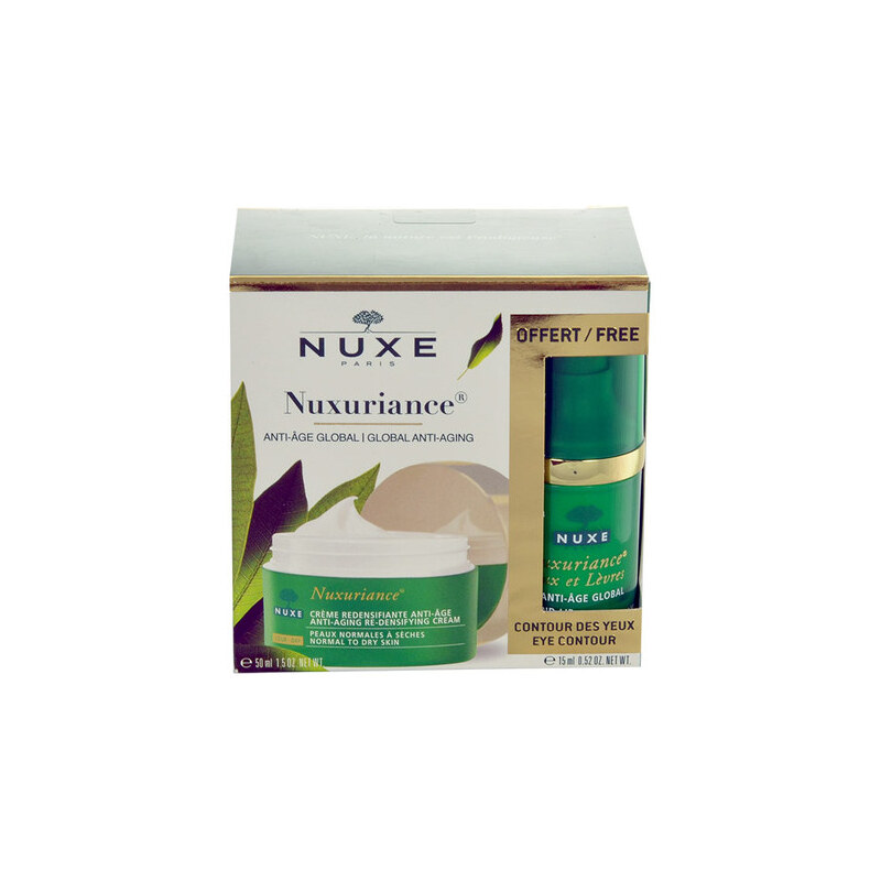 Nuxe Nuxuriance Anti-Aging Day Cream Normal To Dry Skin dárková sada W - 50ml Nuxuriance Anti-Aging Day Cream Normal To Dry Skin + 15ml Nuxuriance Eye And Lip Cream Pro normální až suchou pleť