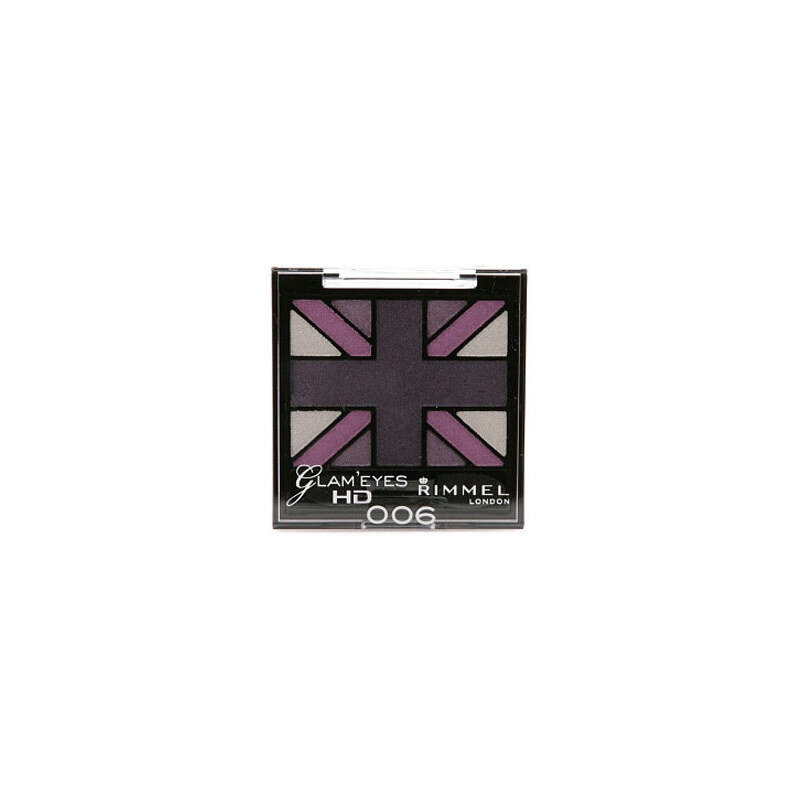 Rimmel London Glam Eyes HD Quad Eye Shadow 2,5g Oční stíny W - Odstín 006 Purple Reign