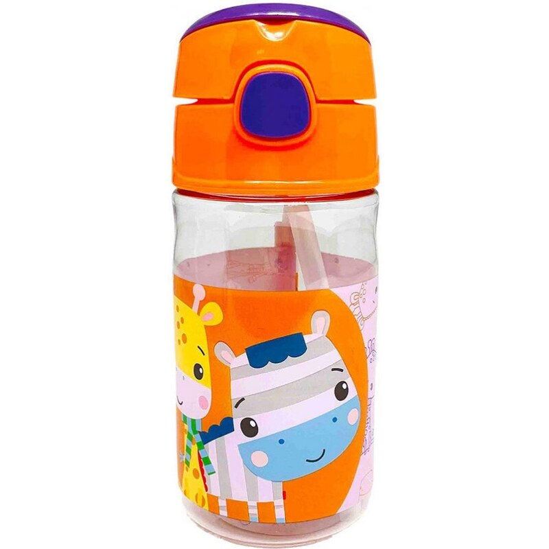 Plastová láhev na pití Fisher-Price se žirafou a zebrou - 350 ml