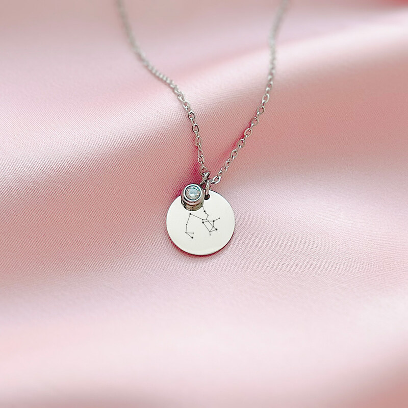 MIDORINI.CZ Dámský náhrdelník Medailonek se zirkonem, Vlastní obrázek na přání, chirurgická ocel 316L