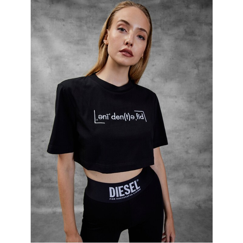 Černé dámské cropped tričko Diesel - Dámské