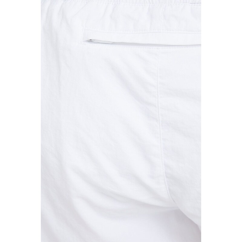 Kraťasy Polo Ralph Lauren dámské, bílá barva, hladké, medium waist
