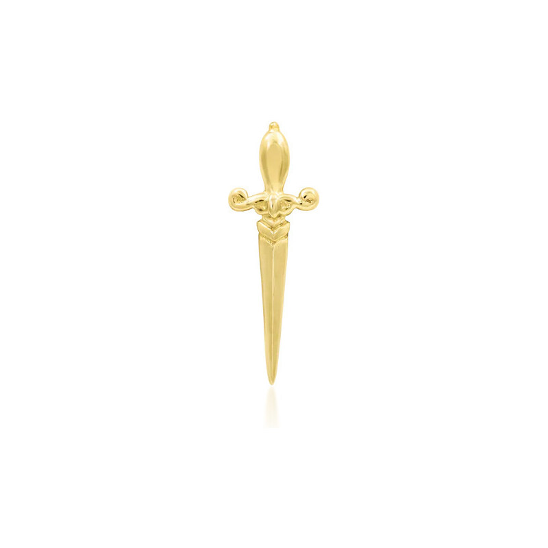 Junipurr jewelry Bezzávitová koncovka piercingu ze 14 kt žlutého