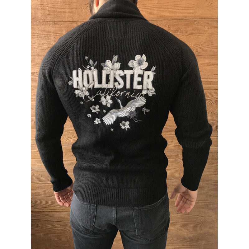 Hollister černý kardigan s nášivkou