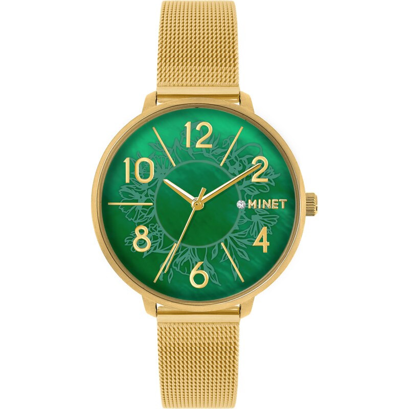 MINET Zlaté dámské hodinky PRAGUE Pure Gold MESH MWL5200 73329449