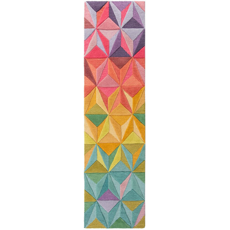 Flair Rugs koberce Ručně všívaný kusový koberec Illusion Reverie Multi - 60x230 cm