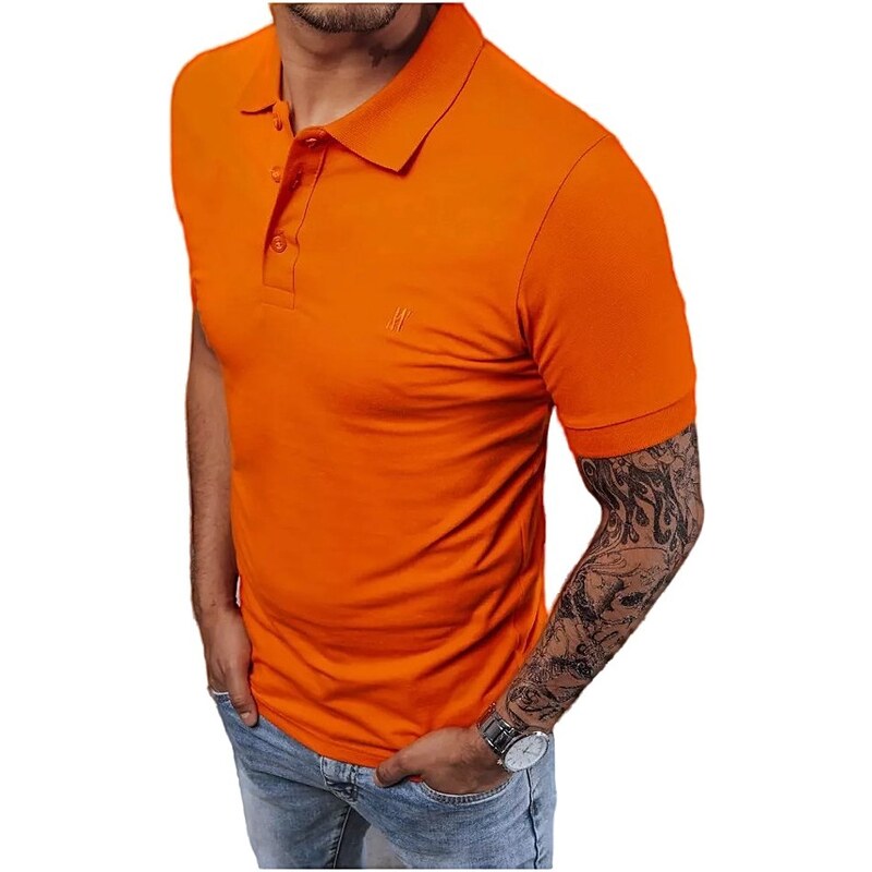 Oranžová klasická polo košile
