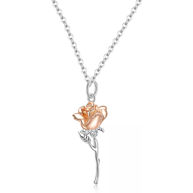 Dámský stříbrný náhrdelník ROSE