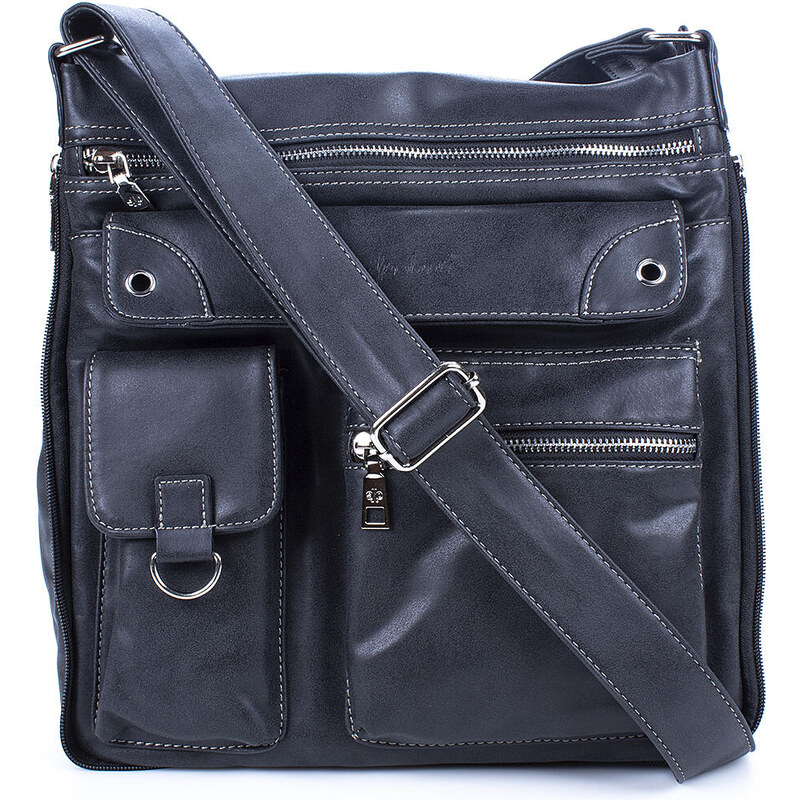 Jennifer Jones Praktická crossbody kabelka přes rameno černá 3427-2 73340276