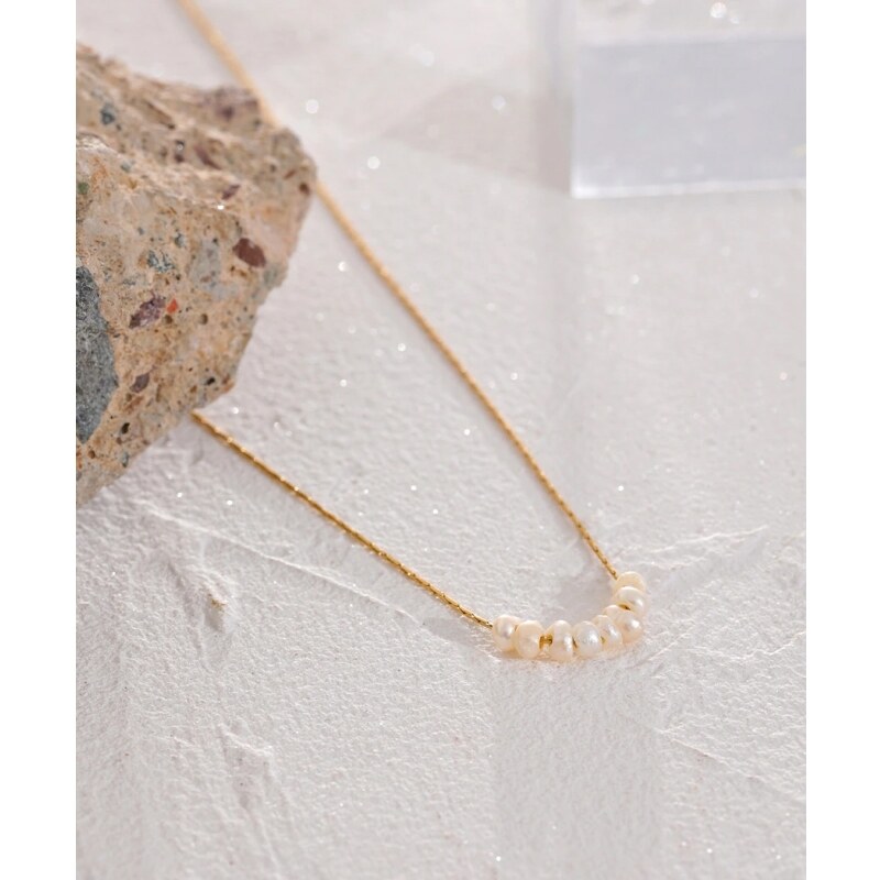 GRACE Jewellery Ocelový náhrdelník se sladkovodními perlami Ysa - chirurgická ocel