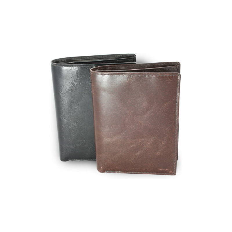 Černá pánská kožená peněženka a dokladovka Kaden
