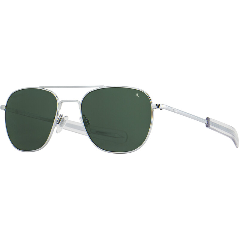 AMERICAN OPTICAL sluneční brýle Original Pilot OP227 stříbrné se zelenými skly polarizovaná