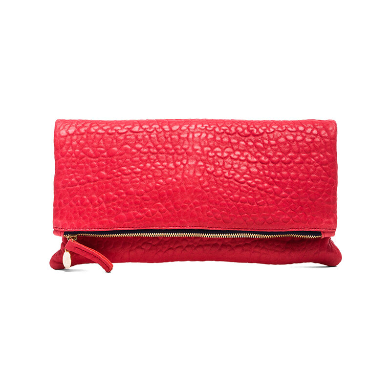 Clare Vivier Foldover Clutch in Red