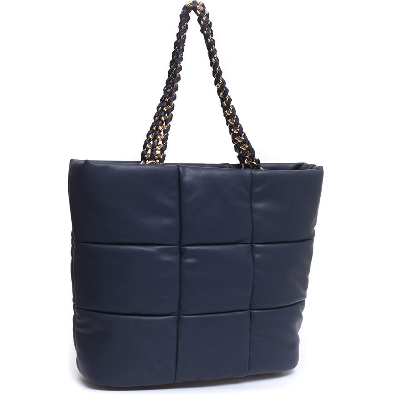 Paula Rossi Kabelka shopper Quilted Chain Navy