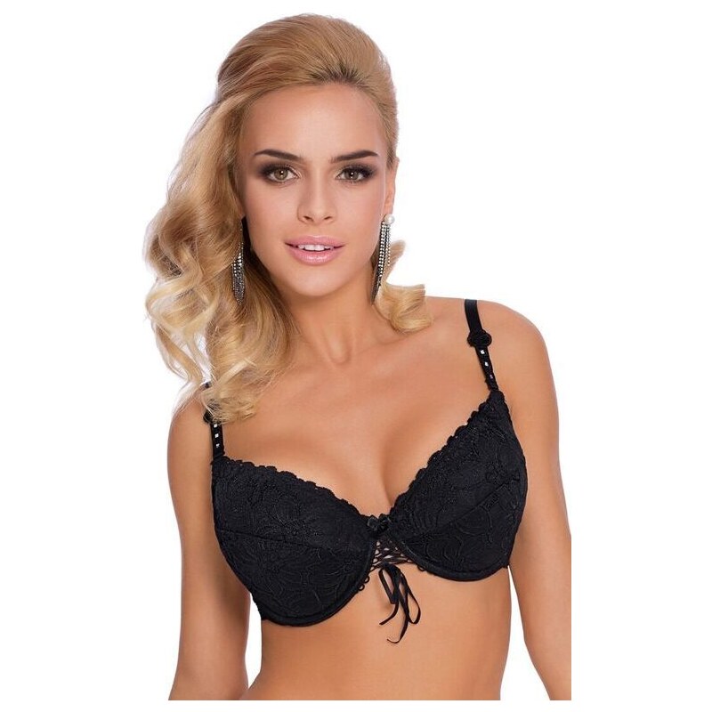 Roza Krajková push-up podprsenka Damaris černá 73364172