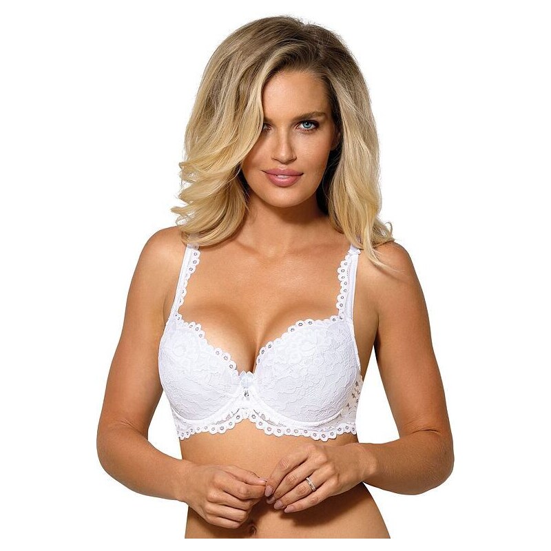 Roza Krajková push-up podprsenka Nevia bílá 73364323