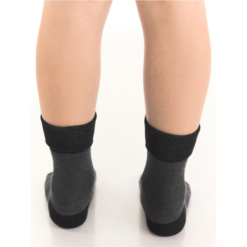 Denokids Monster Gray Boys 2-Pack Socket Socks Set