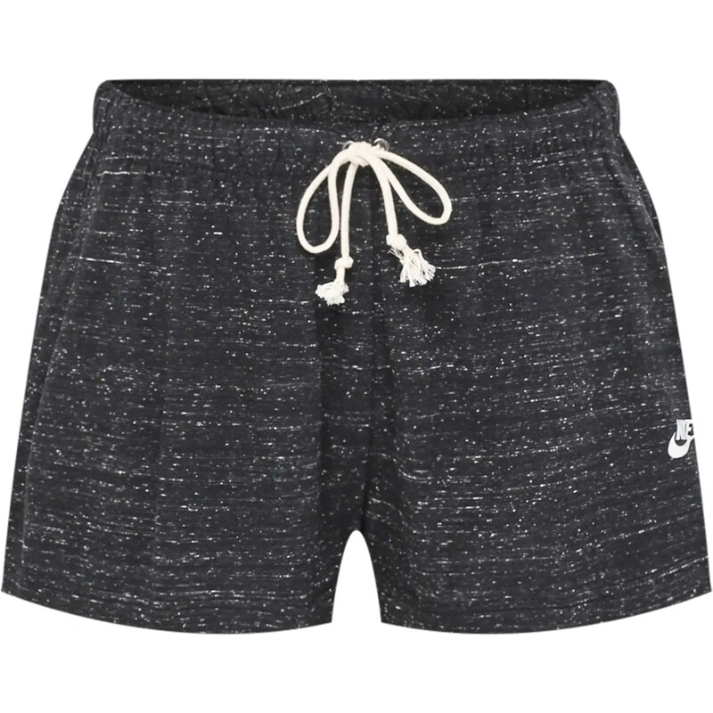 Nike Sportswear Kalhoty černý melír / bílá