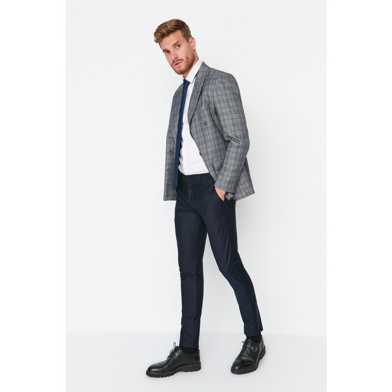 Trendyol Navy Blue Men's Slim Fit Trousers