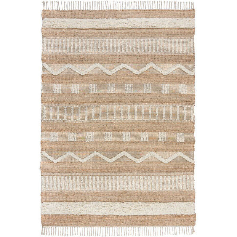 Flair Rugs koberce Kusový koberec Jubilant Medina Jute Natural/Ivory - 120x170 cm