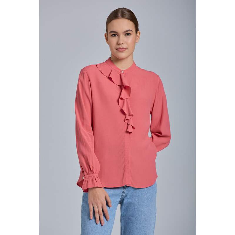 KOŠILE GANT D1. FLOUNCE BLOUSE růžová 34