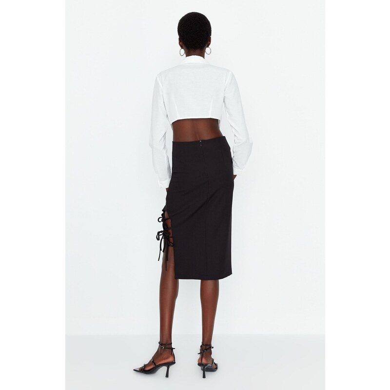 Trendyol Black Lace Detailed Skirt