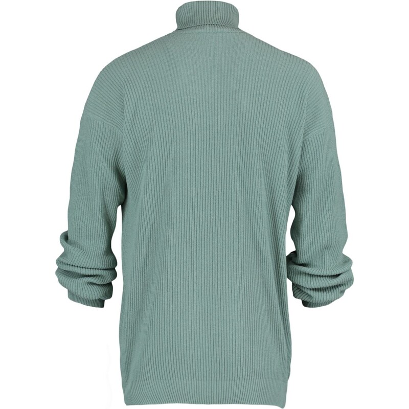 Trendyol Mint Oversize Wide Fit Turtleneck Basic Sweater