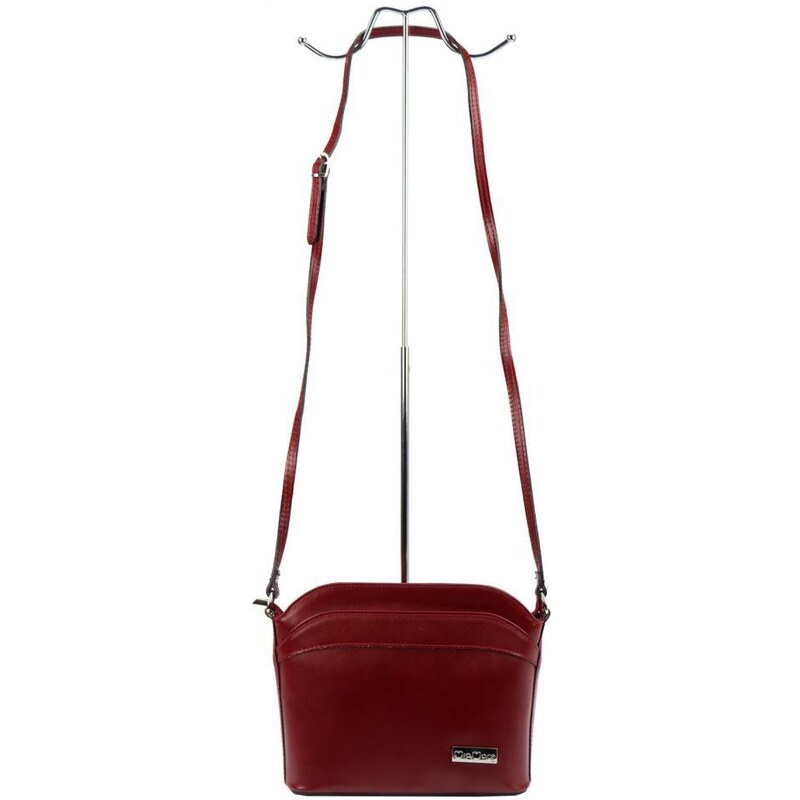 MiaMore Kožená hnědá dámská crossbody kabelka