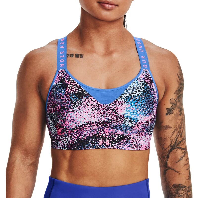 Podprsenka Under Armour UA Infinity High Print Bra-PNK 1369026-640