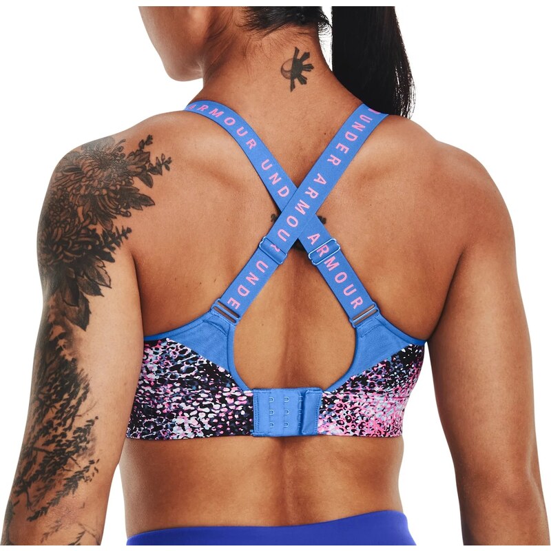 Podprsenka Under Armour UA Infinity High Print Bra-PNK 1369026-640