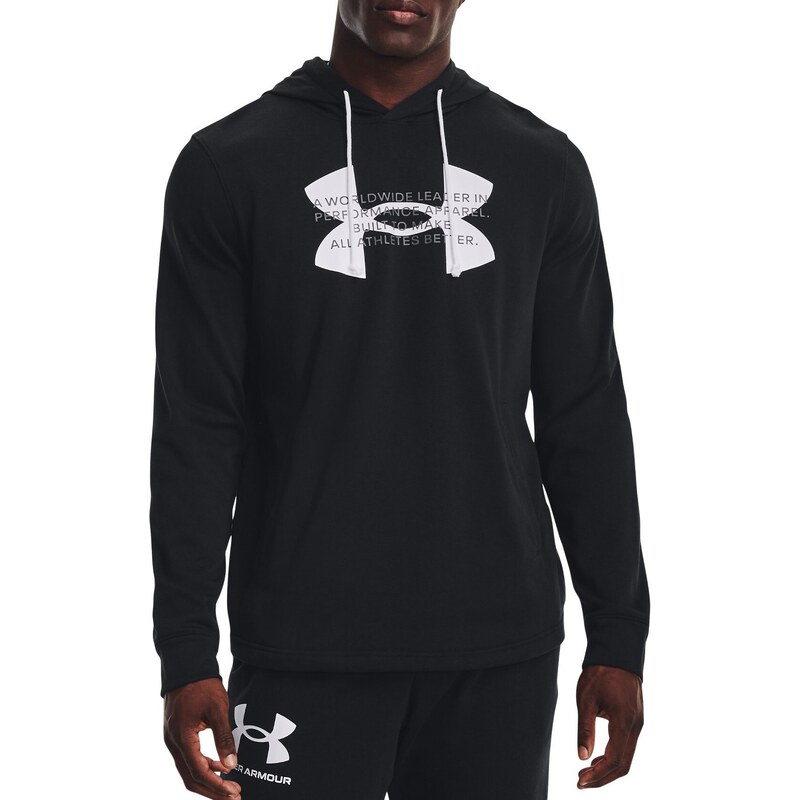Mikina s kapucí Under Armour UA Rival Terry Logo Hoodie-BLK 1373382-001