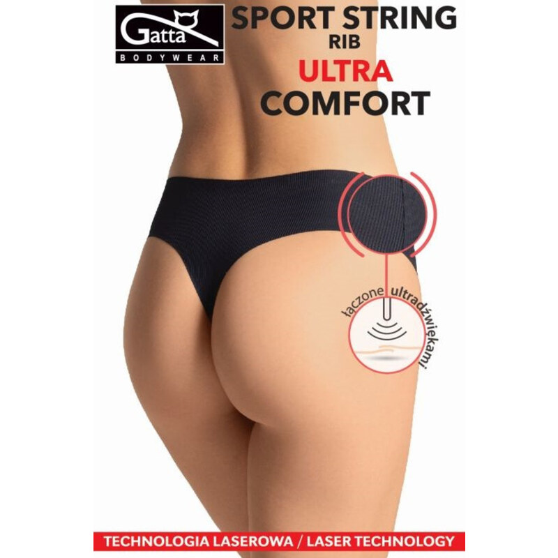 GATTA BODYWEAR Dámské kalhotky - SPORT STRING RIB ULTRA COMFORT 100303110