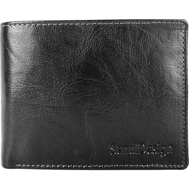 Sendi Design Pánská kožená peněženka SendiDesign 5601S - černá