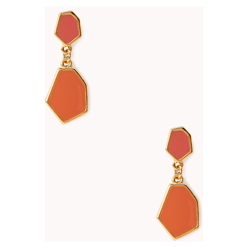 Forever 21 Polished Geo Drop Earrings