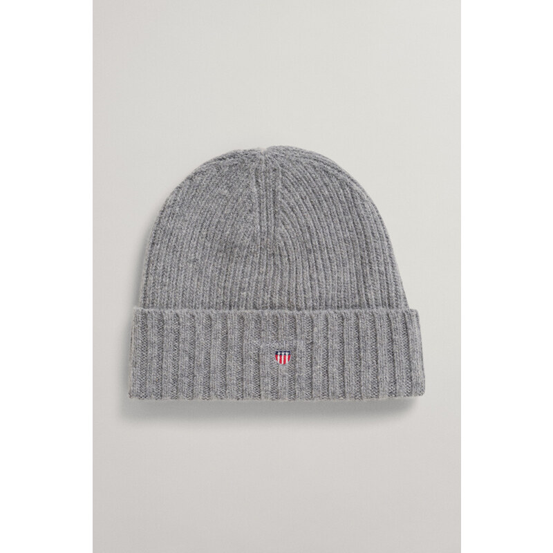 ČEPICE GANT D1. WOOL LINED BEANIE šedá S/M