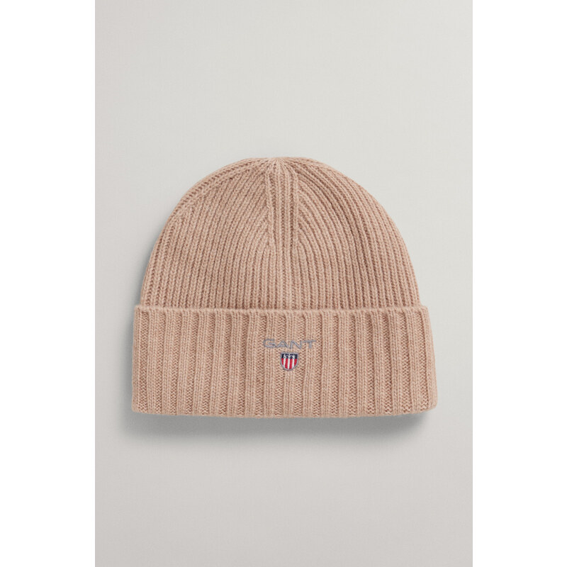 ČEPICE GANT D1. WOOL LINED BEANIE hnědá S/M