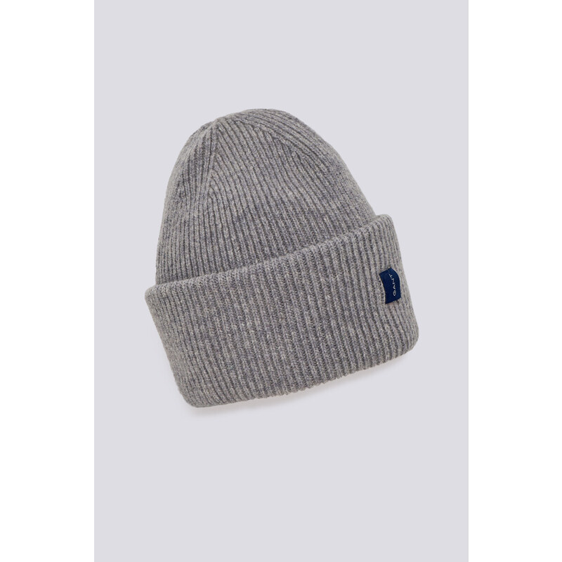 ČEPICE GANT D1. RIB KNIT BEANIE šedá None